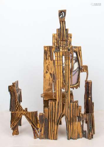 Esther Fuhrman Bronze Cityscape Sculpture