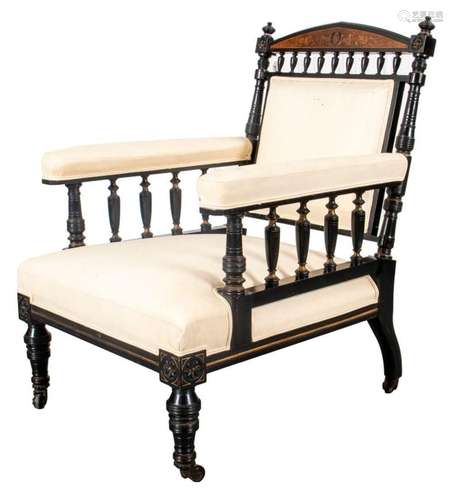 American Aesthetic Movement Ebonized Arm Chair