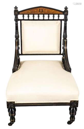 American Aesthetic Movement Ebonized Slipper Chair