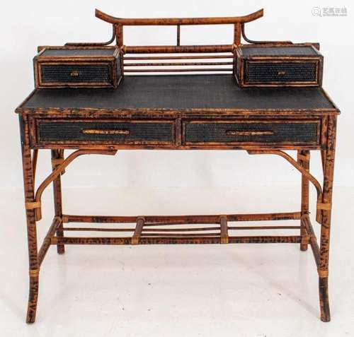 Aesthetic Style Bamboo Lady s Writing Desk