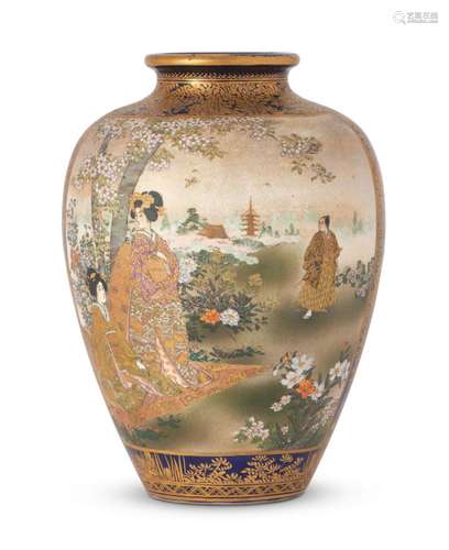 A JAPANESE SATSUMA VASE MEIJI PERIOD (1868-1912), 1890s