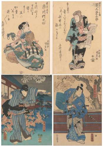 THREE JAPANESE WOODBLOCK PRINTS EDO PERIOD (1603-1868)