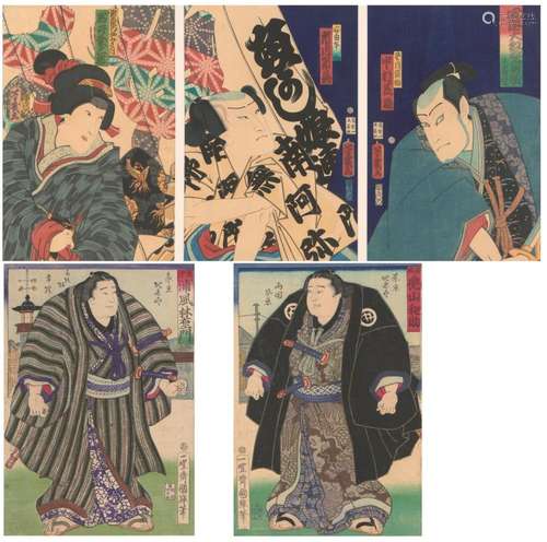 THREE JAPANESE WOODBLOCK PRINTS EDO PERIOD (1603-1868)