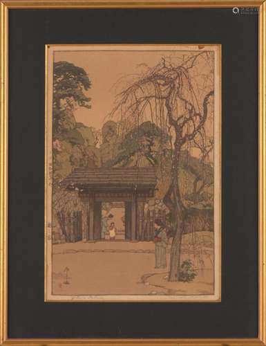 A JAPANESE WOODBLOCK PRINT, HIROSHI YOSHIDA (1876-1950) SHOW...