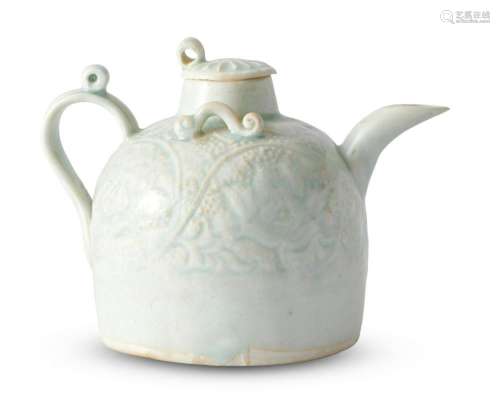 A CHINESE QINGBAI MOULDED EWER SONG DYNASTY (960-1279)