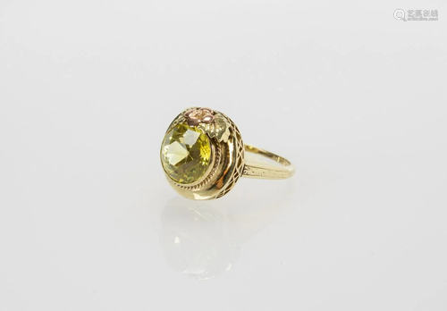 14k Yellow Gold 4 Carat Total Weight Yellow Sapphire