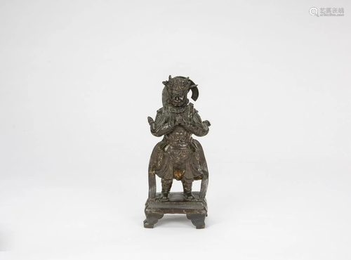 Qing - A Bronze Tianwang Statue