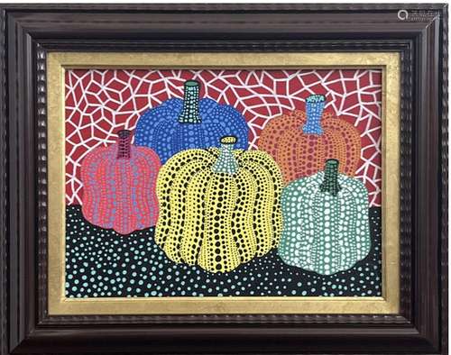 草間彌生布面油畫YAYOI KUSAMA OIL ON CANVAS PUMPKINS