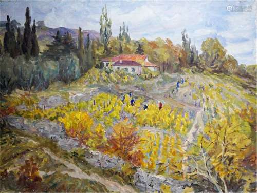 Oil painting Vegetable gardens Sergey Basov