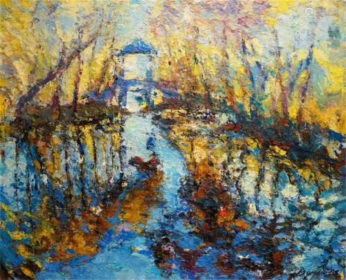 Oil painting Mirror landscape Dupliy Sergey Alexandrovich