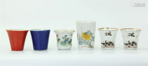 6 Chinese Porcelain Cups