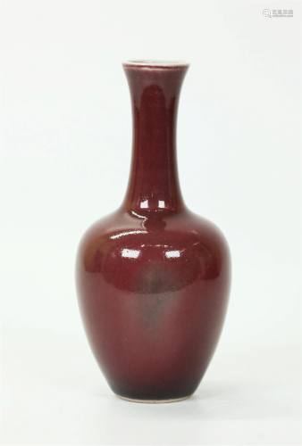 Chinese Red Peachbloom Porcelain Vase