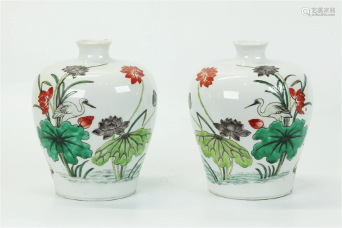 Mirror Pr Chinese Famille Verte Meiping Vases