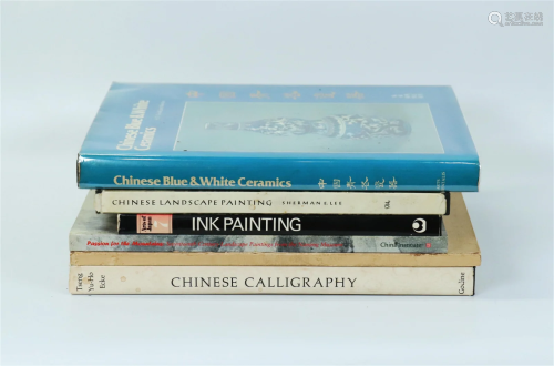 6 Chinese Books; Porcelain Painting & Calligraphy