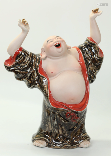 Chinese Porcelain Standing Budai Buddha