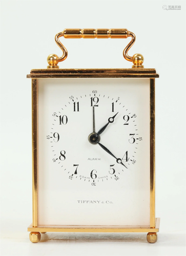 Tiffany & Co Swiss Alarm Carriage Desk Clock