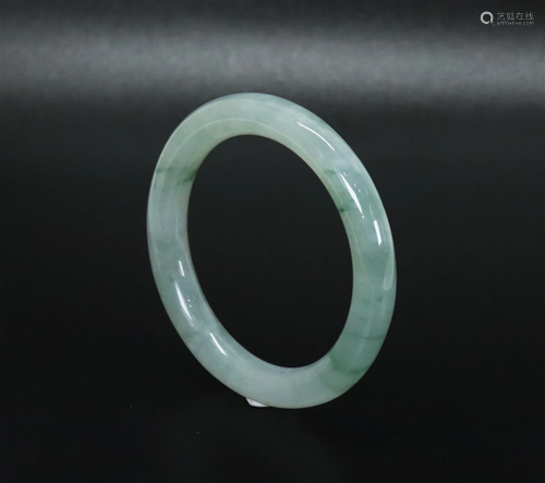 GIA Tested Chinese Icy Translucent Jadeite Bangle