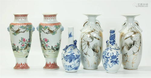 3 Pairs Chinese Porcelain Vases