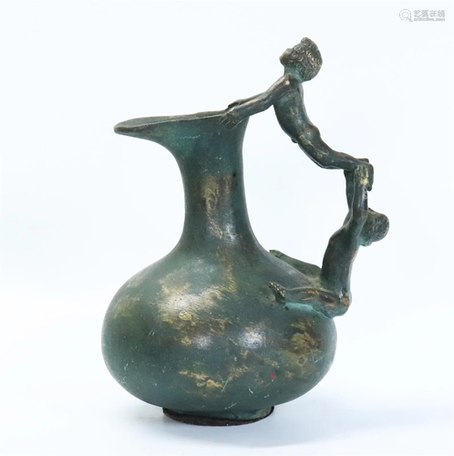 Greco-Roman Style Bronze Acrobat Ewer