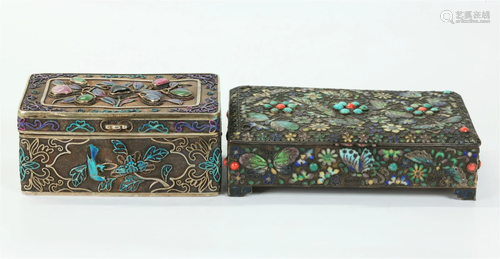 Chinese Silver & Wire-work Box; 1 Metal Enameled