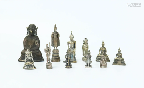 11 South East Asian Miniature Bronze Figures