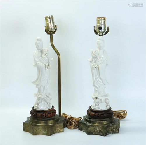 Mirror Pr Chinese Blanc de Chine Standing Guanyin