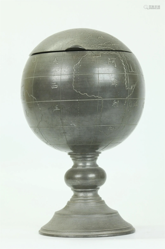 Chinese Swatow 888 (Shantou) Pewter Globe & Cup