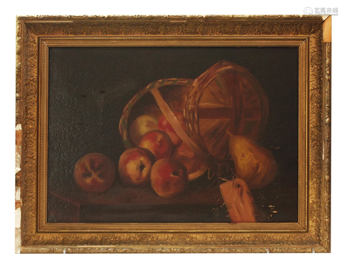 Minnie Prout '89; Still Life Peaches Oil Canvas