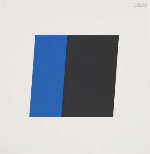 Kelly, Ellsworth Blue/ Black. 1970. Farblithographie auf cha...