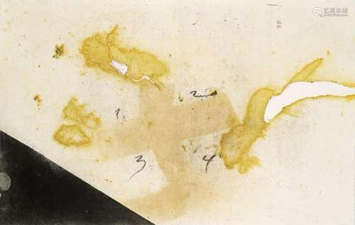 Tàpies, Antoni 1 Prägeillustration auf der Chemise, 1 Lithog...