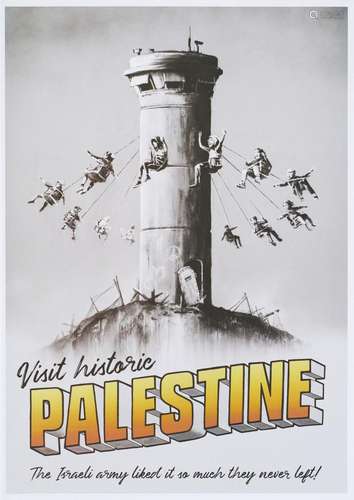 Banksy Visit historic Palestine. 2018. Farboffset auf glatte...