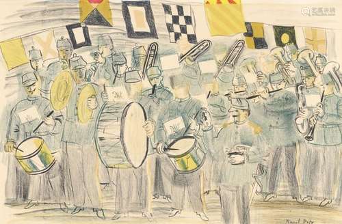 Dufy, nach Raoul The band. 1949. Farblithopgraphie auf Papie...