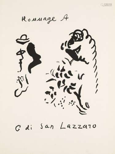 Chagall, Marc Hommage à San Lazzaro. 1975. Lithographie auf ...