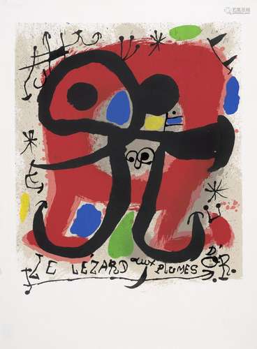 Miró, Joan Le Lézard aux Plumes d'Or. 1971. Farblithogra...