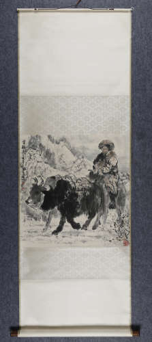 姚有多(1937-2001)　1997年作 雪韵图  设色纸本　立轴