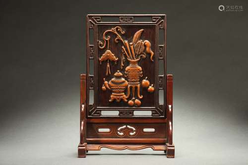 Chinese Wooden Table Screen