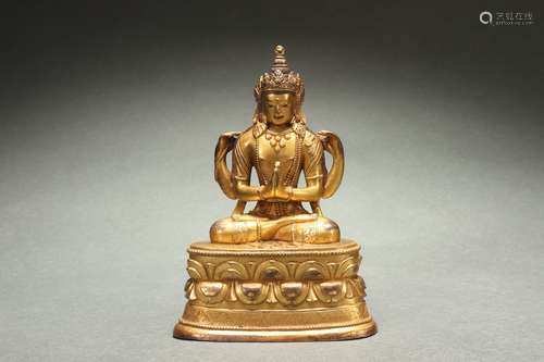 Gilt Bronze Statue of Buddha