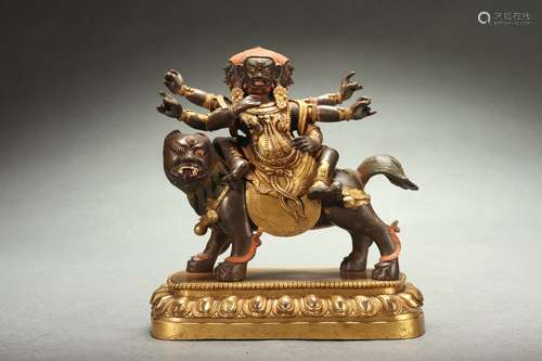 Gilt Bronze Statue of Dharmapalas