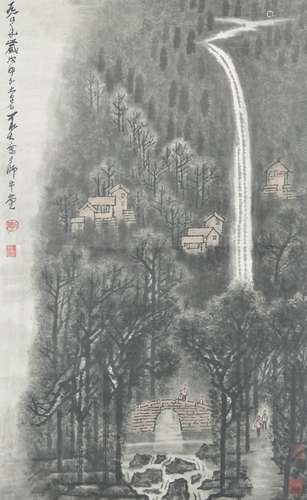 Ink Colored Landscape, Li Keran