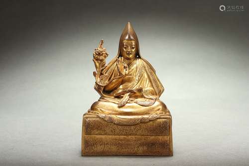 Gilt Bronze Statue of Tsongkhapa