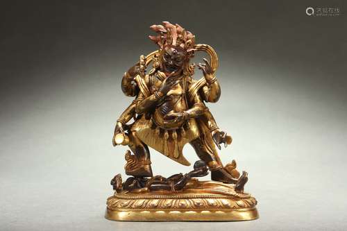 Gilt Bronze Statue of Vajra Dharma