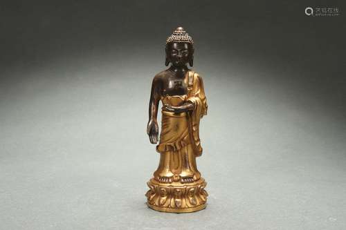 Gilt Bronze Statue of Sakyamuni