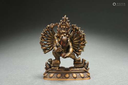 Gilt Bronze Statue of Yamantaka