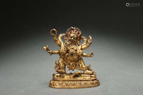 Gilt Bronze Statue of Dharmapalas