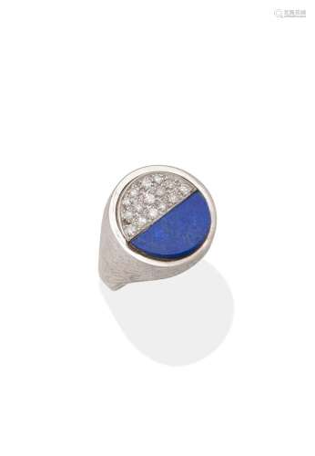 LAPIS LAZULI AND DIAMOND RING