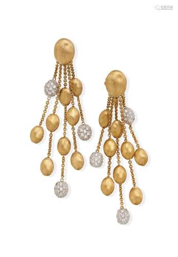 MARCO BICEGO  'SIVIGLIA' DIAMOND AND GOLD EARRINGS