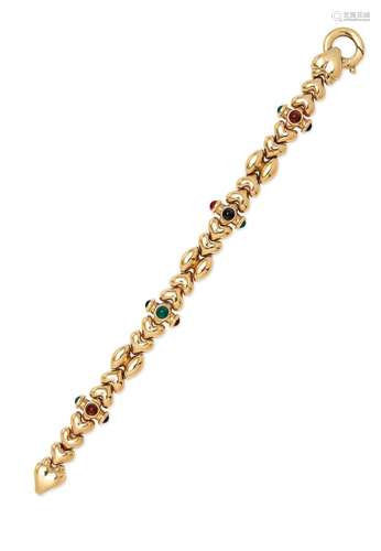 GEM-SET GOLD BRACELET,  ITALY