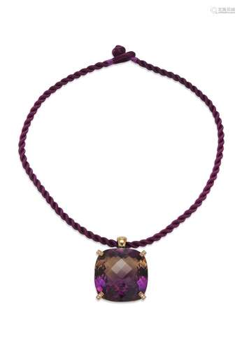 AMETRINE AND DIAMOND PENDANT