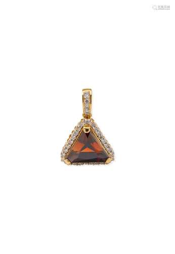 ZIRCON AND DIAMOND PENDANT