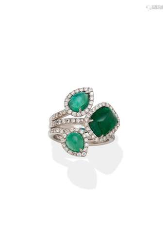 EMERALD AND DIAMOND RING